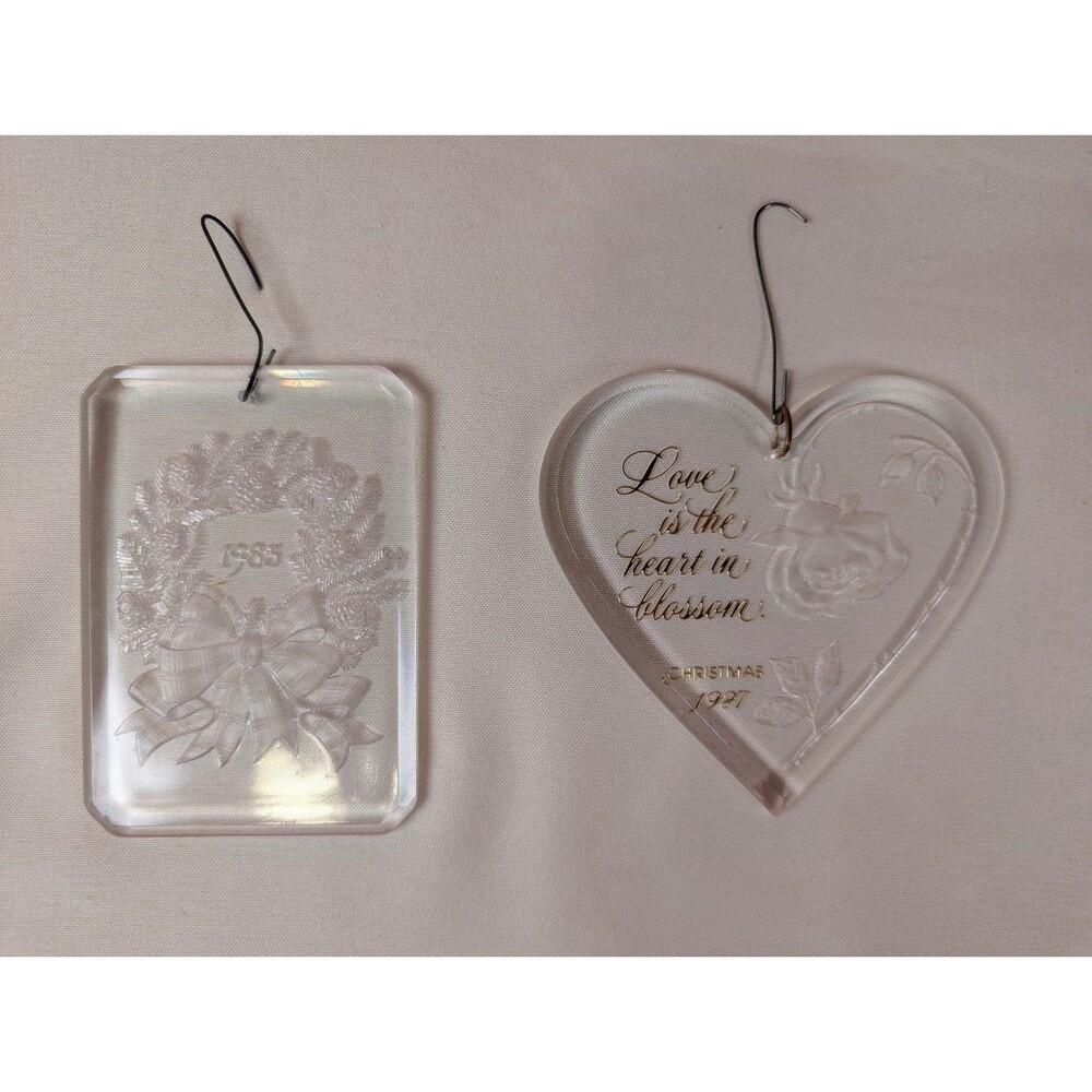 Vintage Transparent Christmas Ornaments 1985 1987